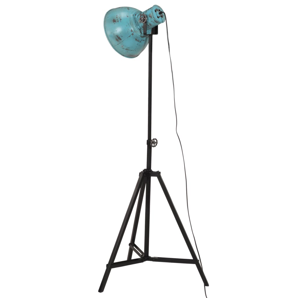 vidaXL Lampa stojąca, 25 W, postarzany niebieski, 61x61x90/150 cm, E27