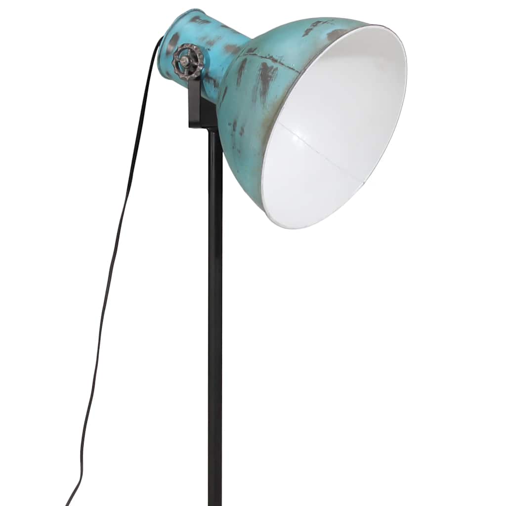vidaXL Lampa stojąca, 25 W, postarzany niebieski, 61x61x90/150 cm, E27