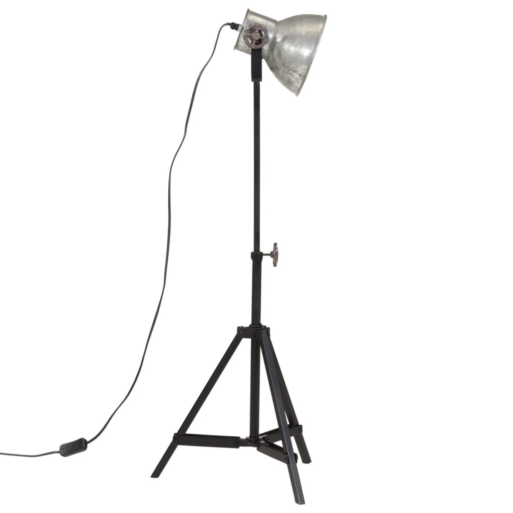 vidaXL Lampa wisząca, 25 W, srebro vintage, 35x35x65/95 cm, E27