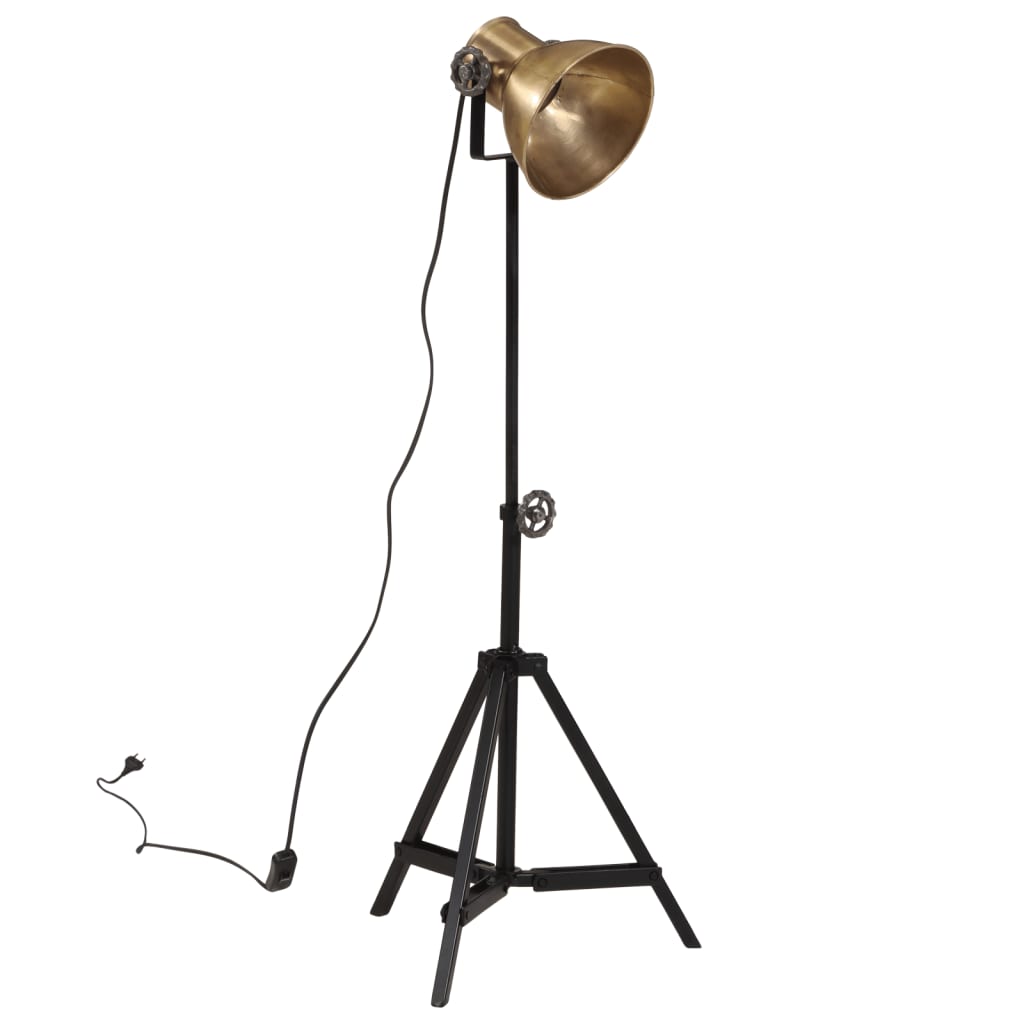 vidaXL Lampa stołowa, 25 W, antyczny mosiądz, 35x35x65/95 cm, E27