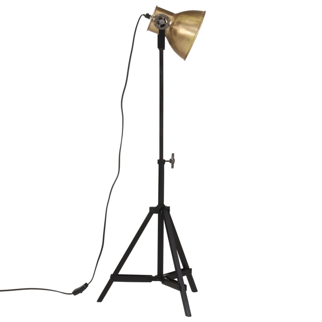 vidaXL Lampa stołowa, 25 W, antyczny mosiądz, 35x35x65/95 cm, E27