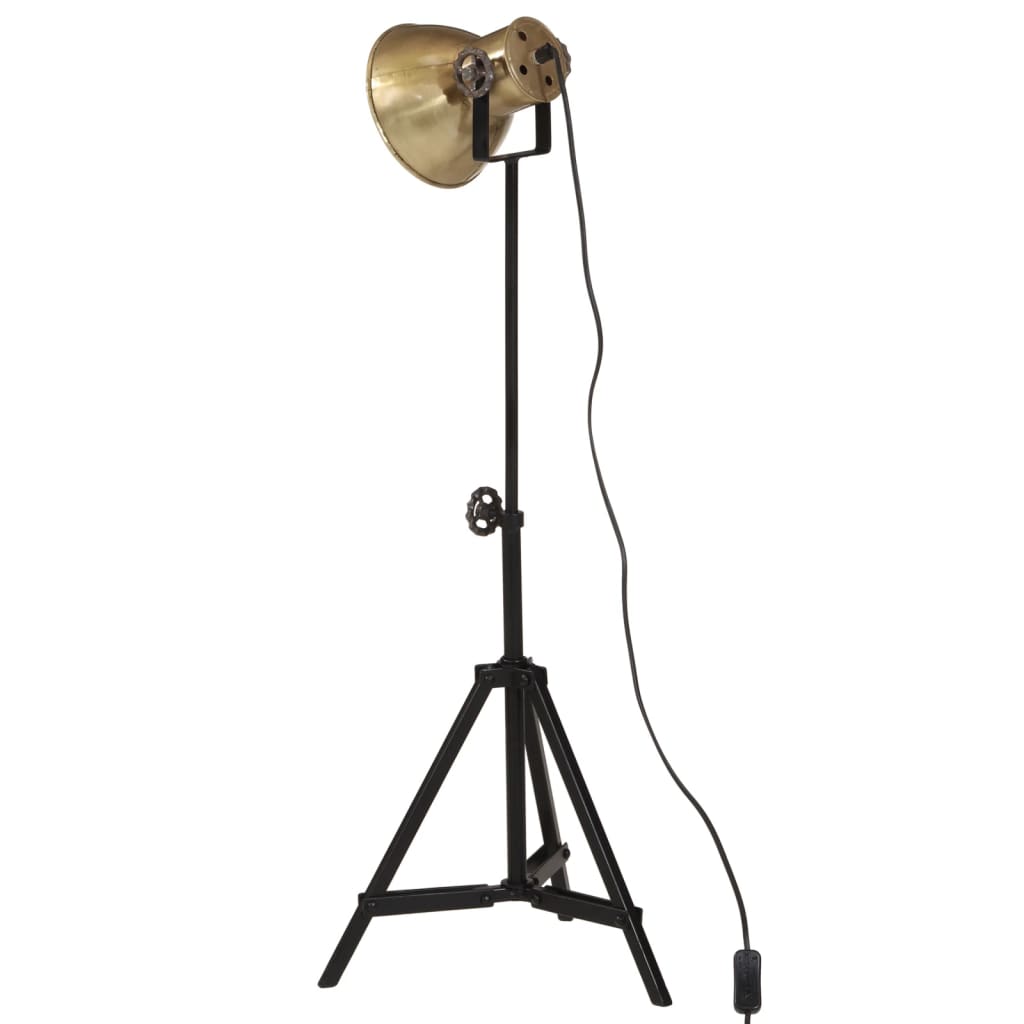 vidaXL Lampa stołowa, 25 W, antyczny mosiądz, 35x35x65/95 cm, E27