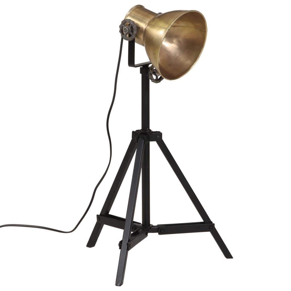 vidaXL Lampa stołowa, 25 W, antyczny mosiądz, 35x35x65/95 cm, E27
