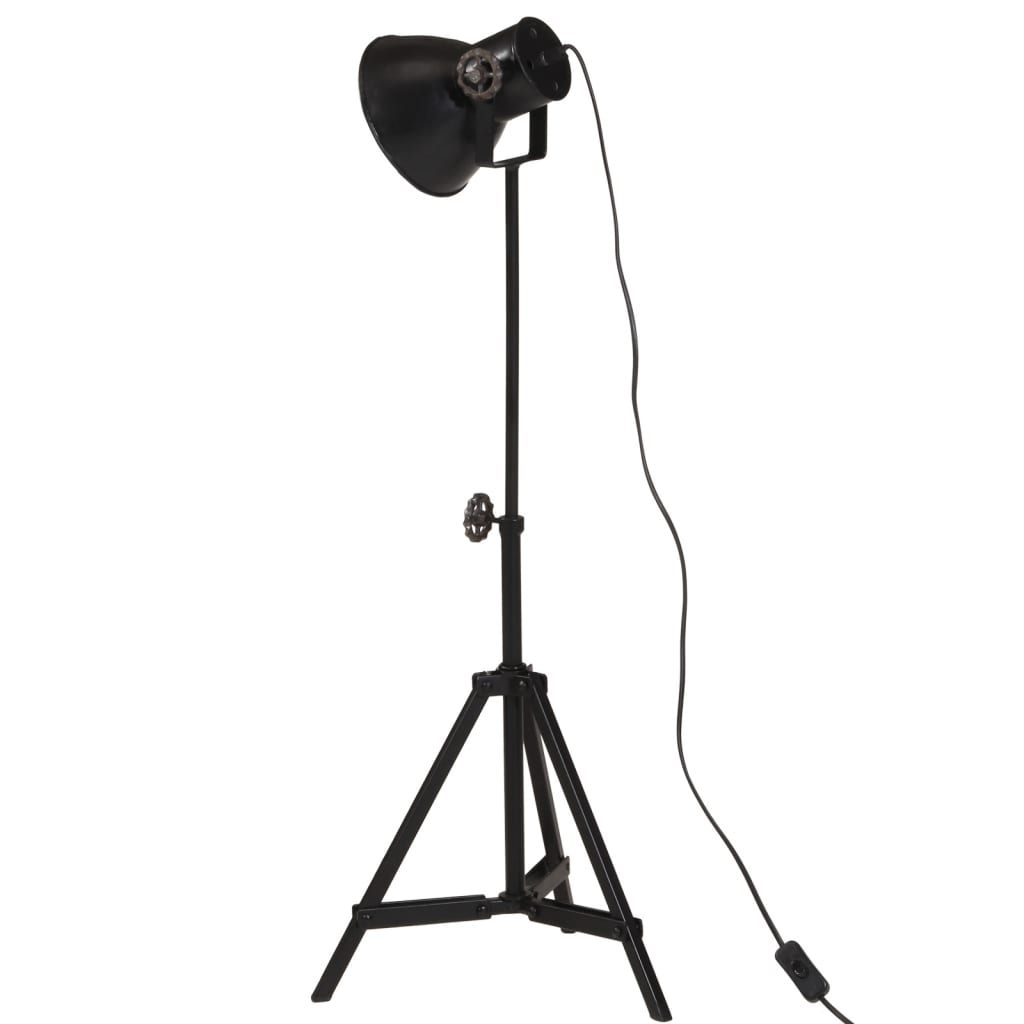 vidaXL Lampa stołowa, 25 W, czarna, 35x35x65/95 cm, E27