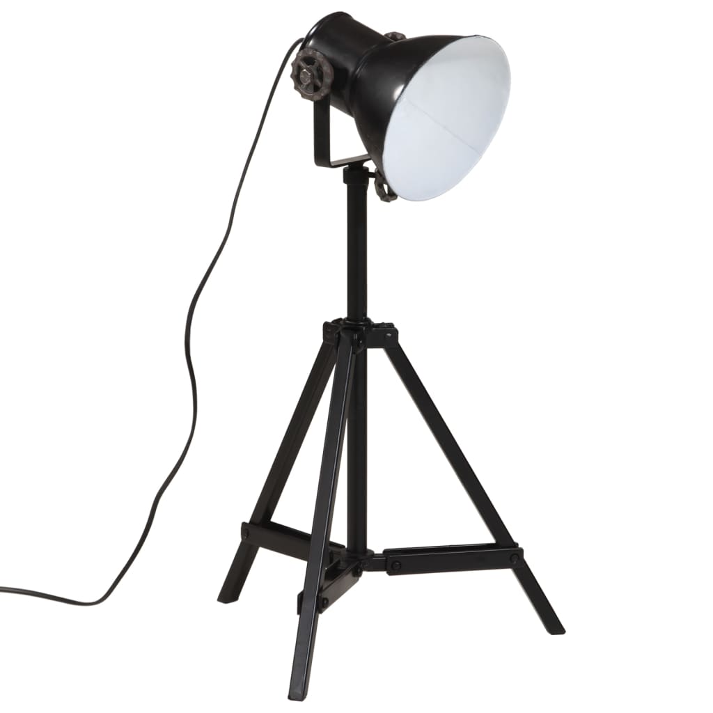 vidaXL Lampa stołowa, 25 W, czarna, 35x35x65/95 cm, E27