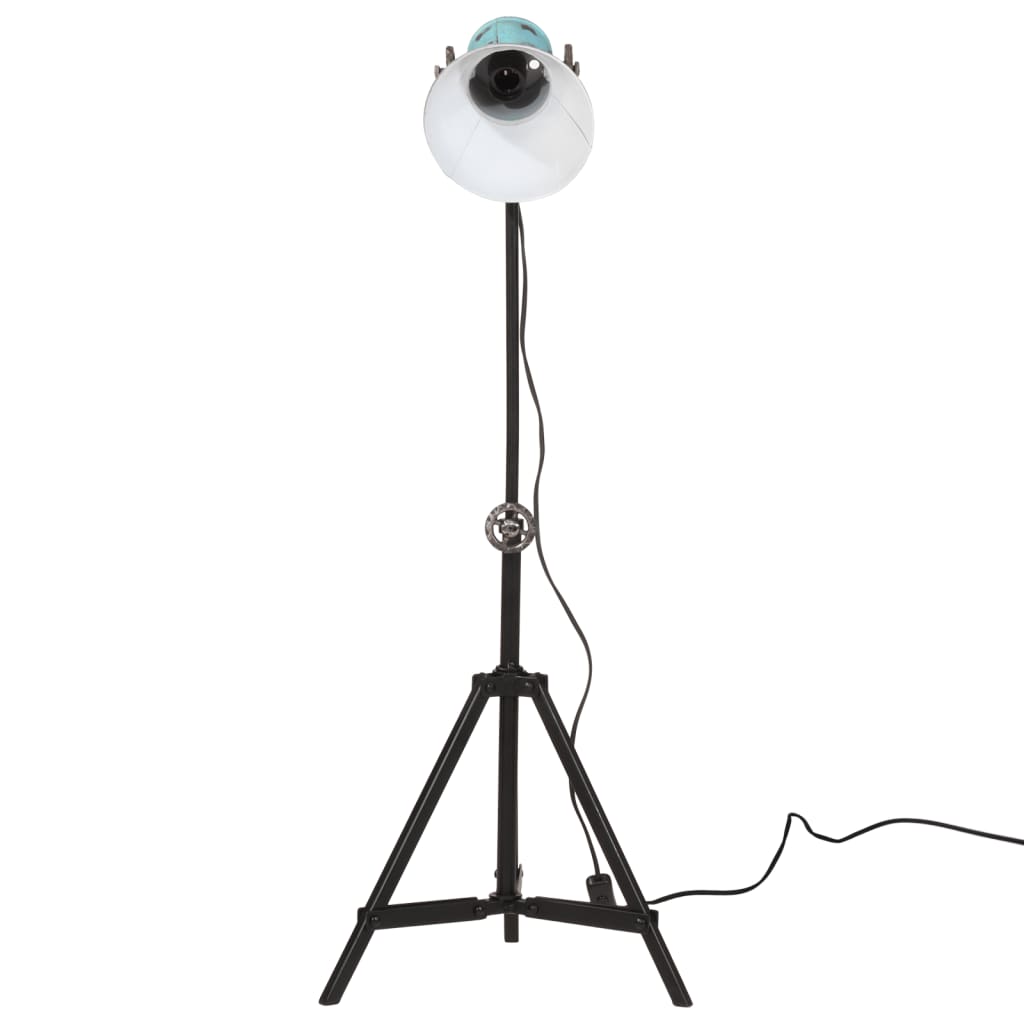 vidaXL Lampa stojąca, 25 W, postarzany niebieski, 35x35x65/95 cm, E27