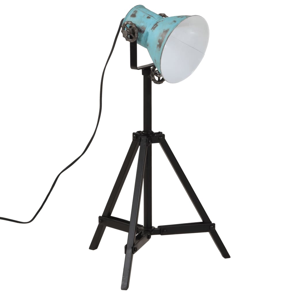 vidaXL Lampa stojąca, 25 W, postarzany niebieski, 35x35x65/95 cm, E27