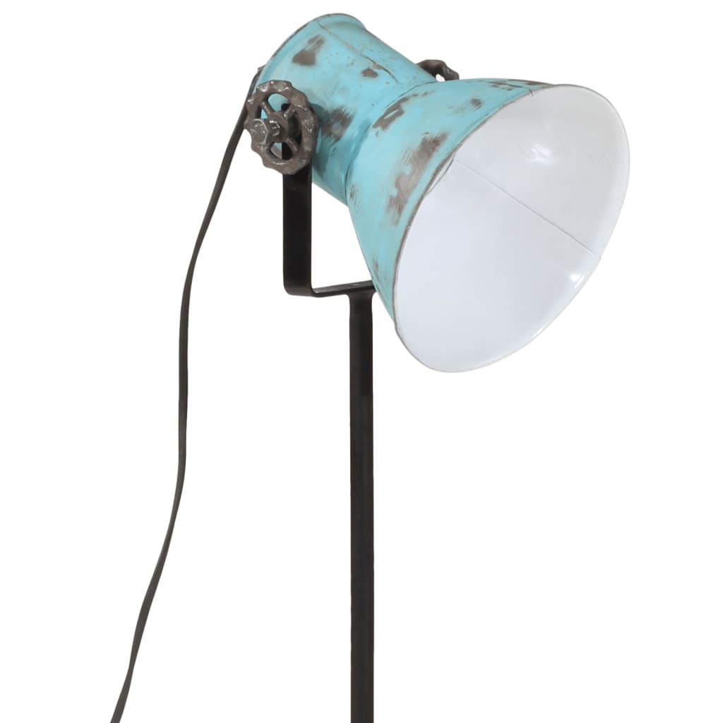 vidaXL Lampa stojąca, 25 W, postarzany niebieski, 35x35x65/95 cm, E27