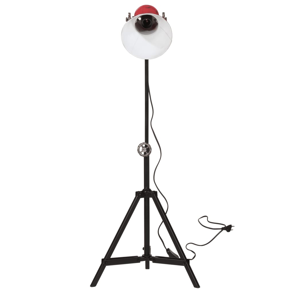 vidaXL Lampa stojąca, 25 W, postarzany czerwony, 35x35x65/95 cm, E27