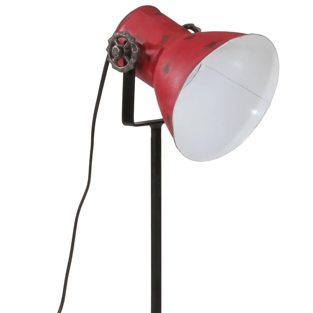 vidaXL Lampa stojąca, 25 W, postarzany czerwony, 35x35x65/95 cm, E27