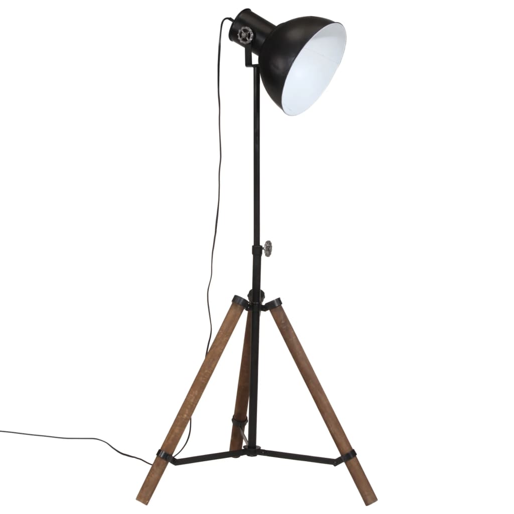 vidaXL Lampa stojąca, 25 W, czarna, 75x75x90-150 cm, E27