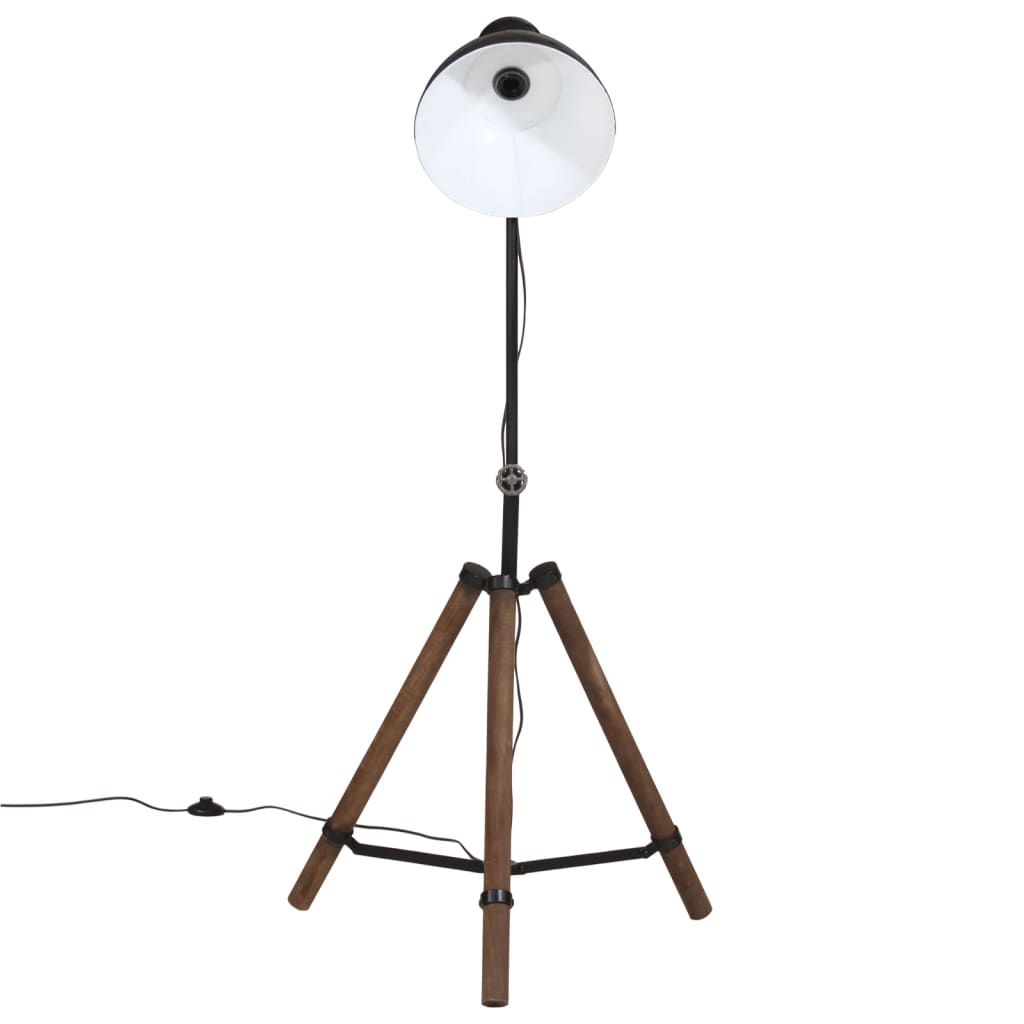 vidaXL Lampa stojąca, 25 W, czarna, 75x75x90-150 cm, E27