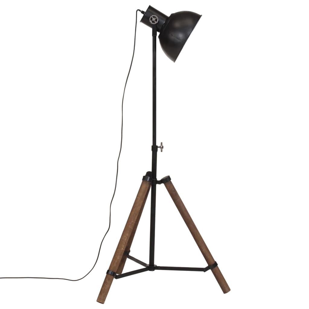 vidaXL Lampa stojąca, 25 W, czarna, 75x75x90-150 cm, E27