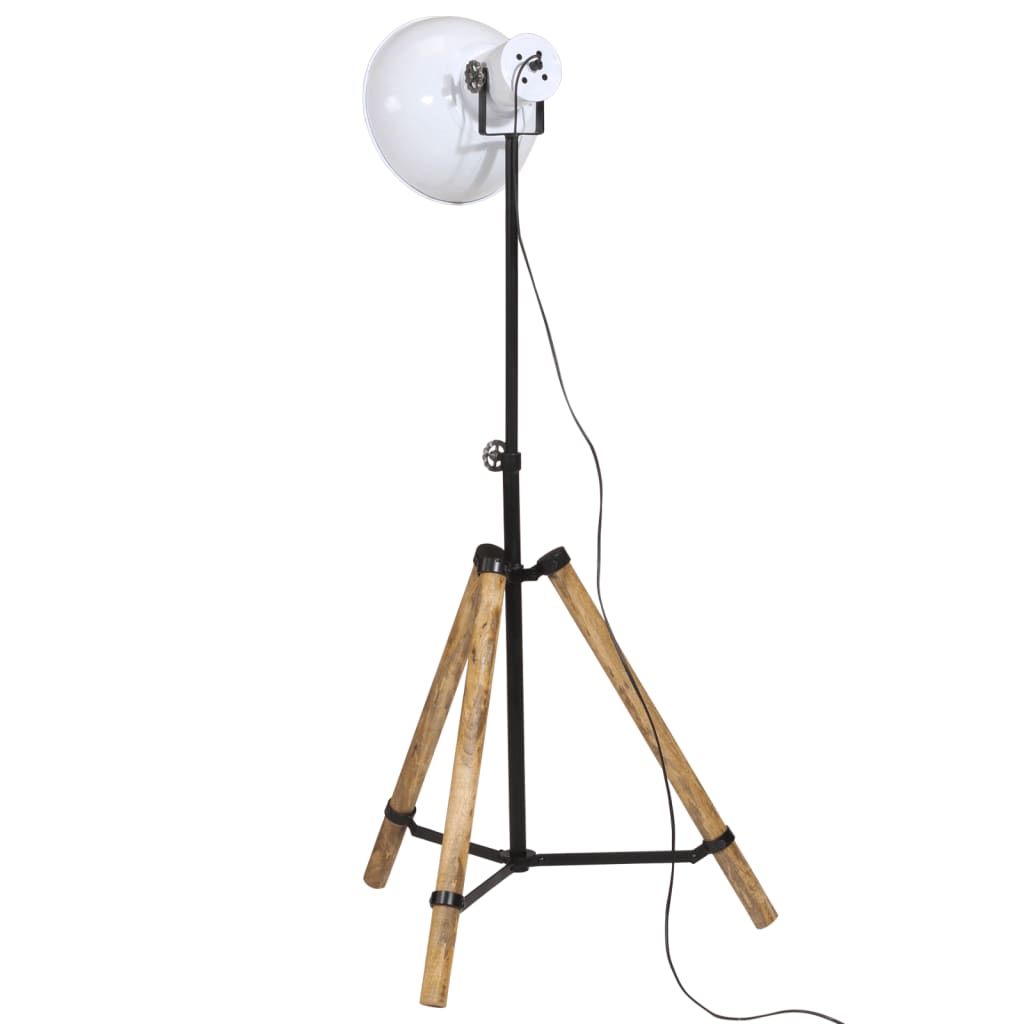 vidaXL Lampa stojąca, 25 W, biała, 75x75x90-150 cm, E27