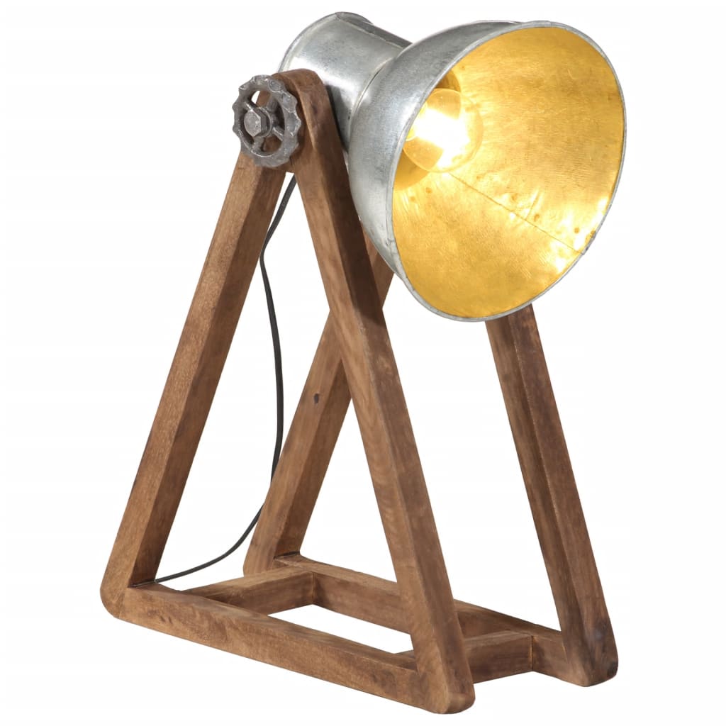 vidaXL Lampa stołowa, 25 W, srebrny vintage, 30x17x40 cm, E27