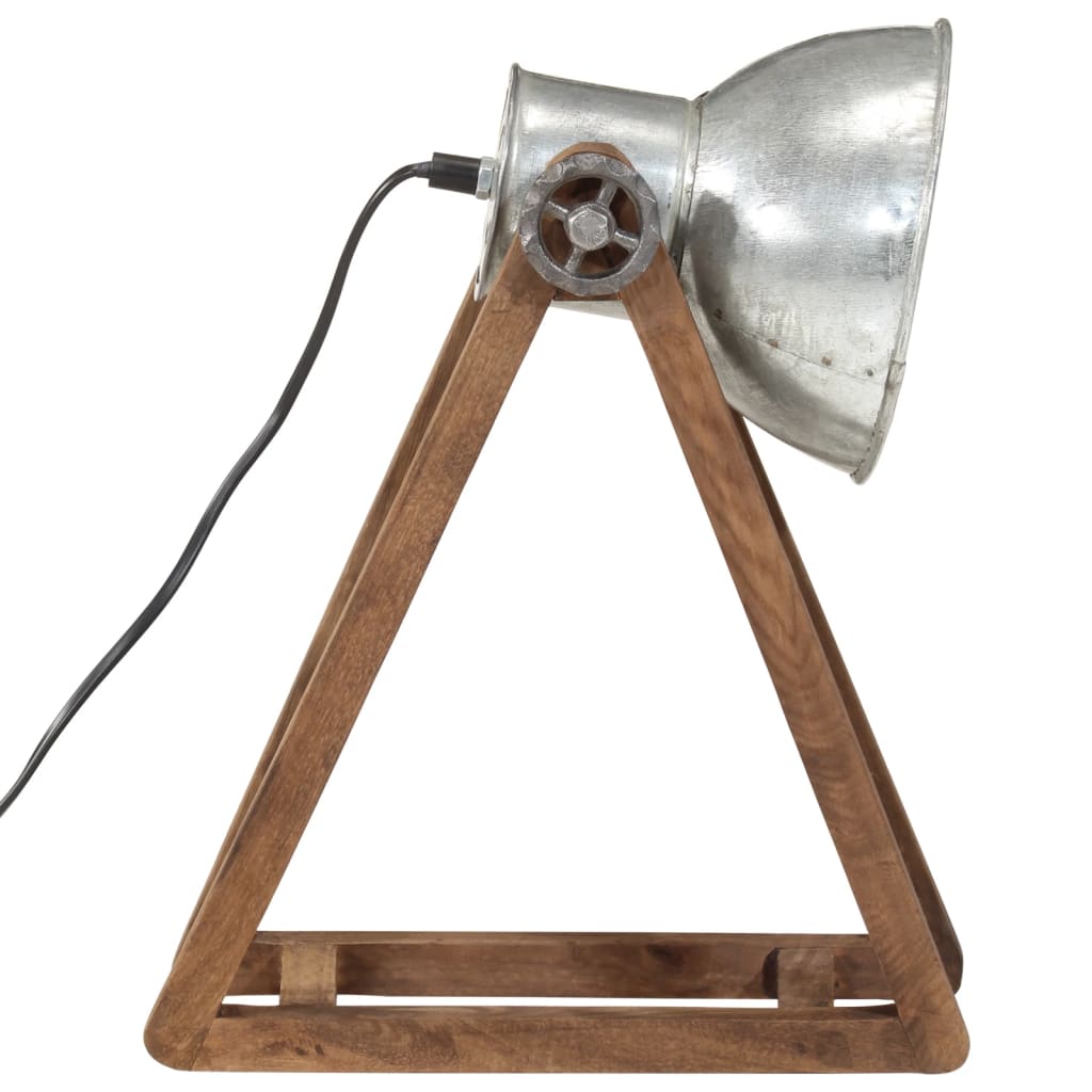vidaXL Lampa stołowa, 25 W, srebrny vintage, 30x17x40 cm, E27