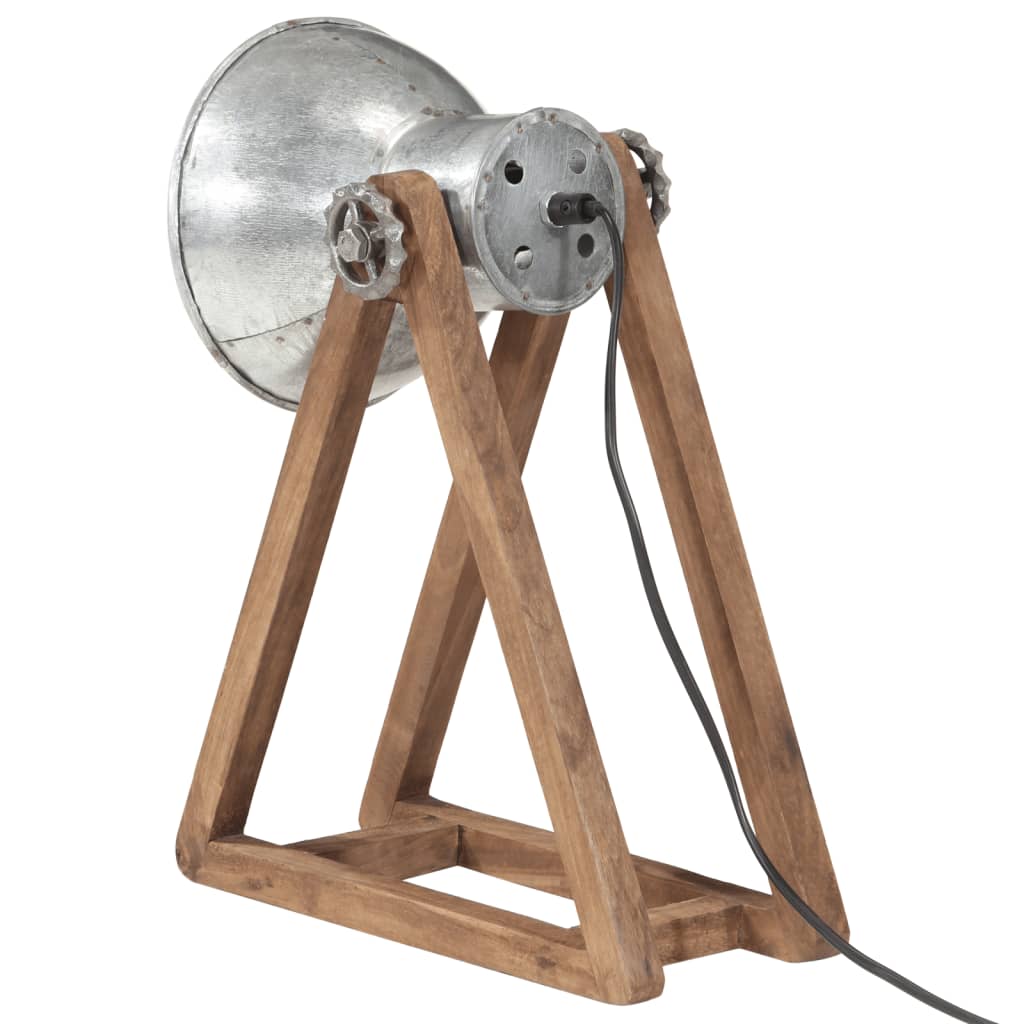 vidaXL Lampa stołowa, 25 W, srebrny vintage, 30x17x40 cm, E27