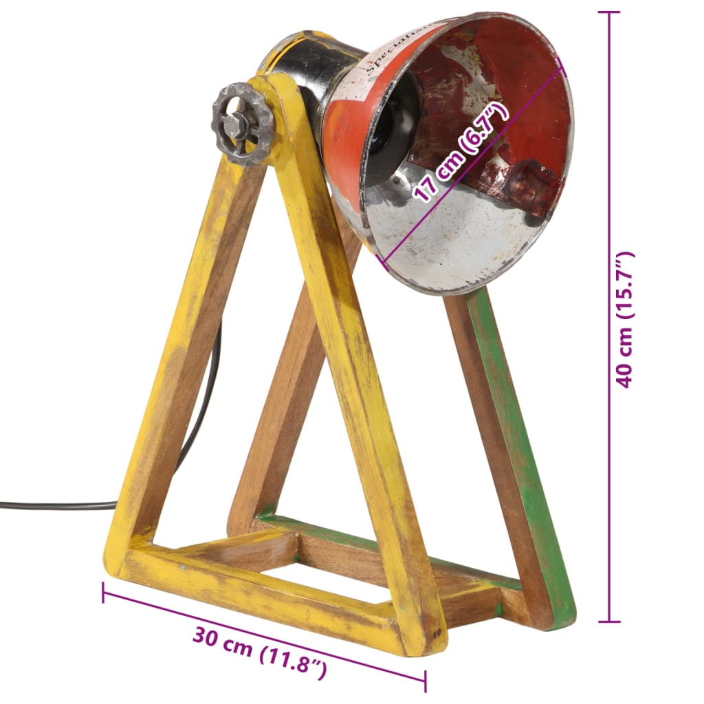 vidaXL Lampa sufitowa, 25 W, wielokolorowa, 30x17x40 cm, E27