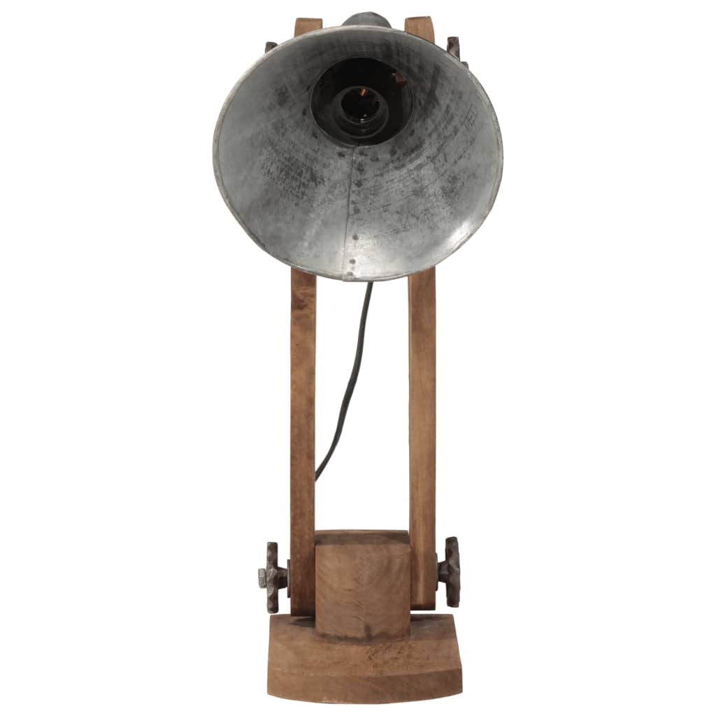 vidaXL Lampa stołowa, 25 W, srebro vintage, 23x13x52 cm, E27