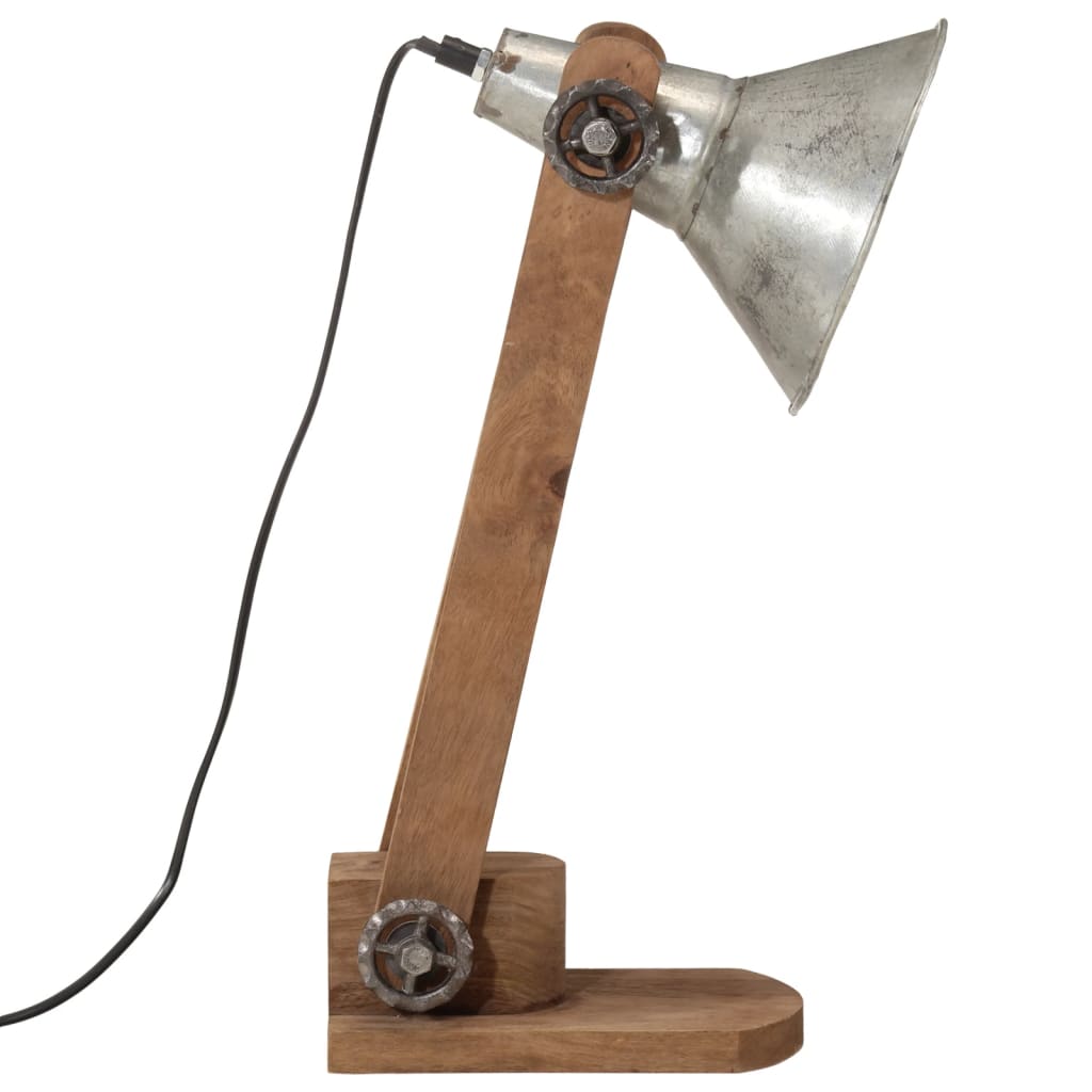 vidaXL Lampa stołowa, 25 W, srebro vintage, 23x13x52 cm, E27