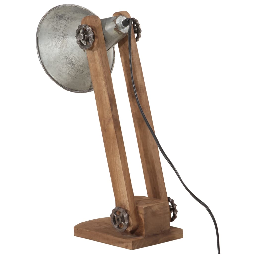 vidaXL Lampa stołowa, 25 W, srebro vintage, 23x13x52 cm, E27
