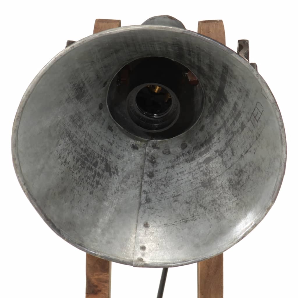vidaXL Lampa stołowa, 25 W, srebro vintage, 23x13x52 cm, E27