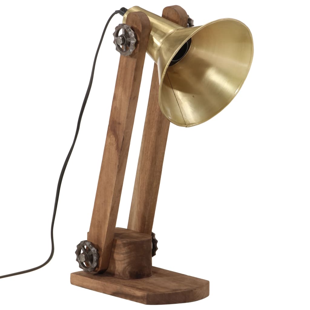 vidaXL Lampa stołowa, 25 W, antyczny mosiądz, 23x13x52 cm, E27