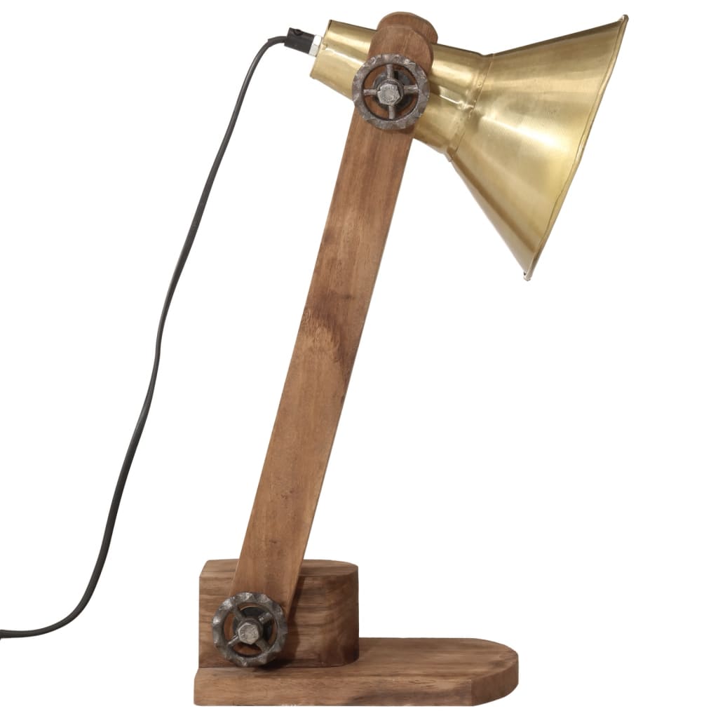 vidaXL Lampa stołowa, 25 W, antyczny mosiądz, 23x13x52 cm, E27