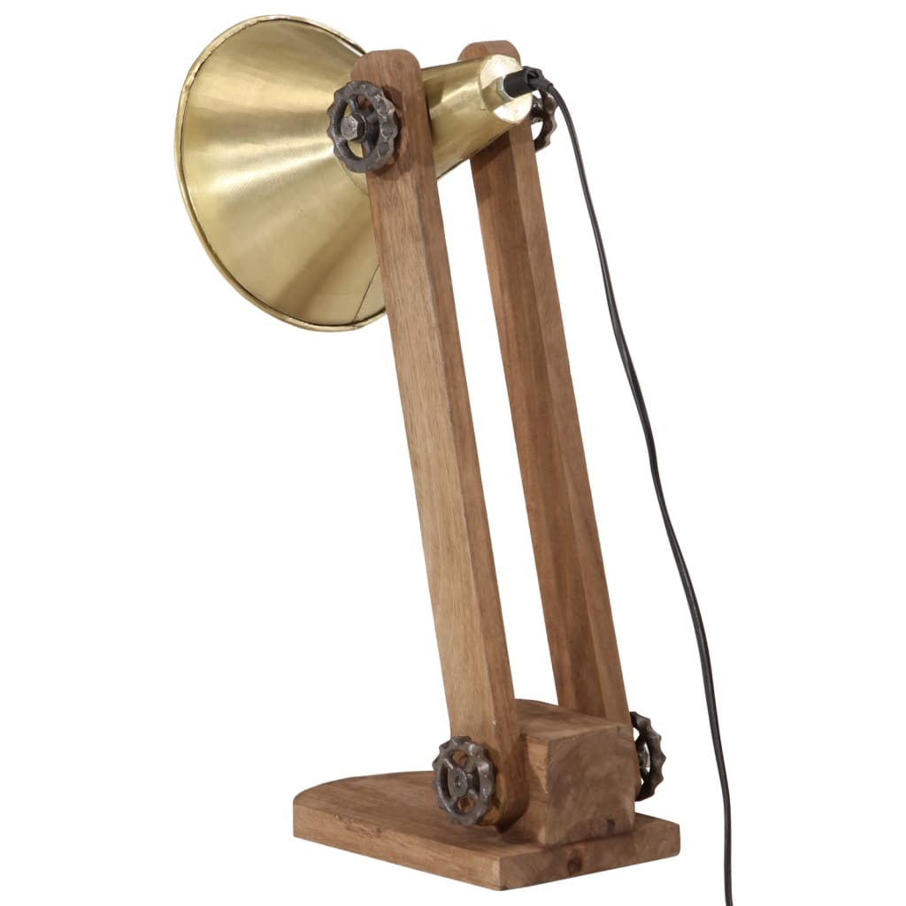 vidaXL Lampa stołowa, 25 W, antyczny mosiądz, 23x13x52 cm, E27