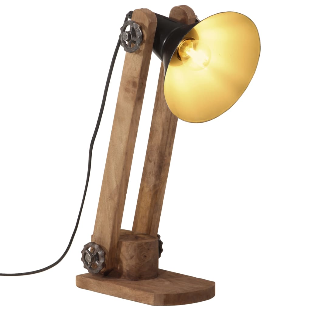 vidaXL Lampa stołowa, 25 W, czarna, 23x13x52 cm, E27
