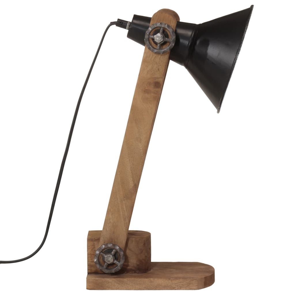 vidaXL Lampa stołowa, 25 W, czarna, 23x13x52 cm, E27