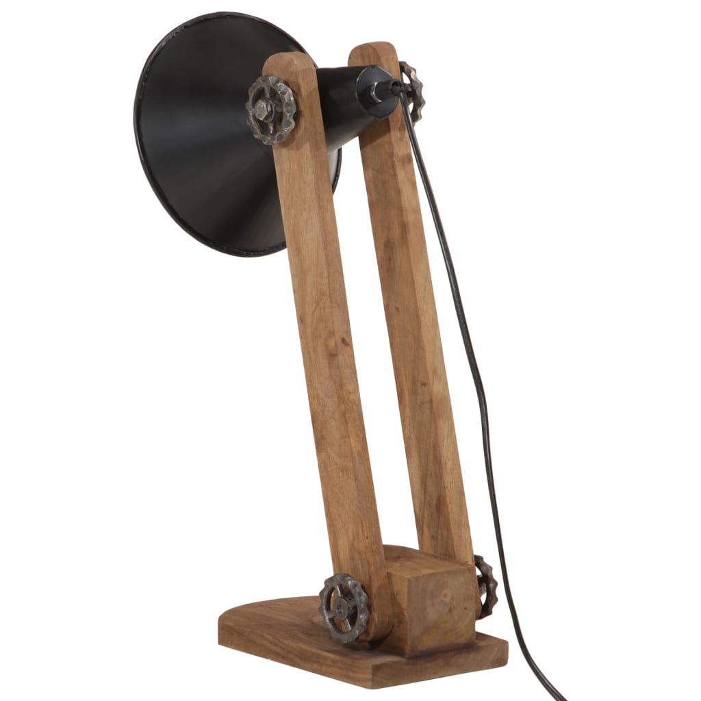 vidaXL Lampa stołowa, 25 W, czarna, 23x13x52 cm, E27