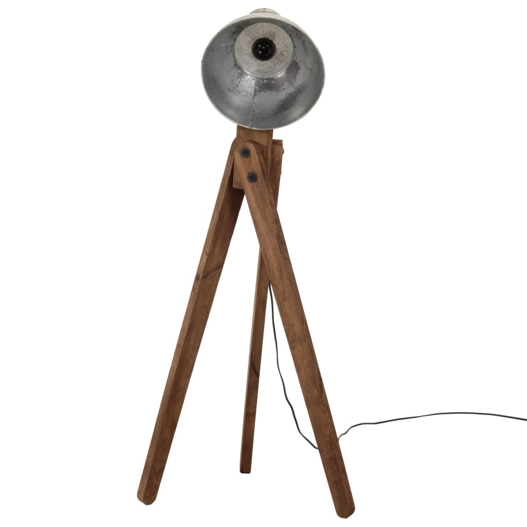 vidaXL Lampa stojąca, 25 W, srebro vintage, 45x45x120 cm, E27