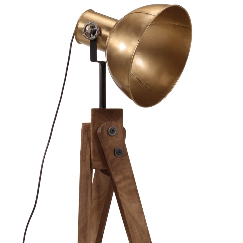 vidaXL Lampa stojąca, 25 W, antyczny mosiądz, 45x45x120 cm, E27