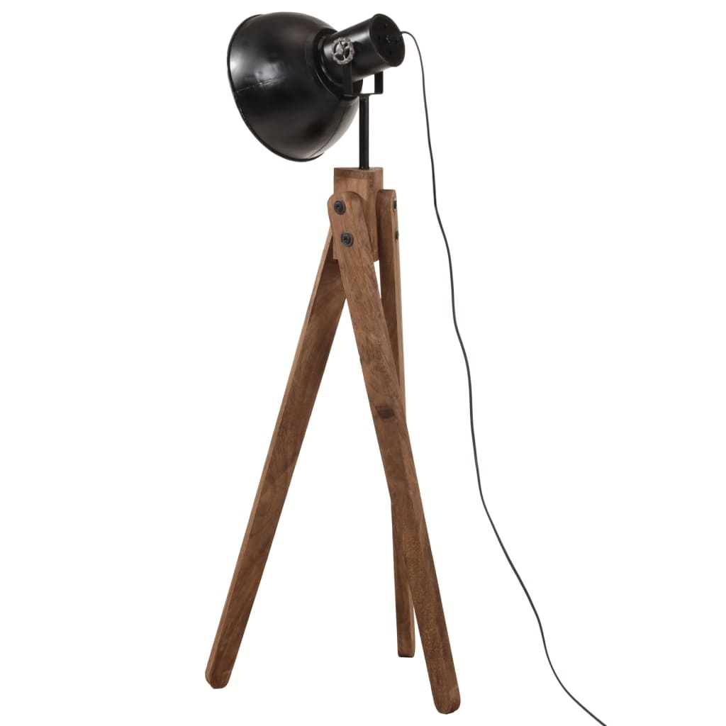 vidaXL Lampa stojąca, 25 W, czarna, 45x45x120 cm, E27