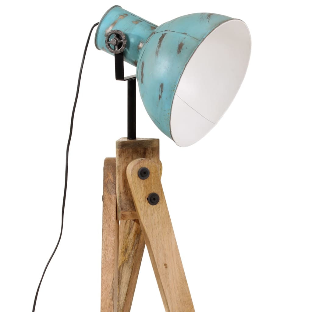 vidaXL Lampa stojąca, 25 W, postarzany niebieski, 45x45x120 cm, E27