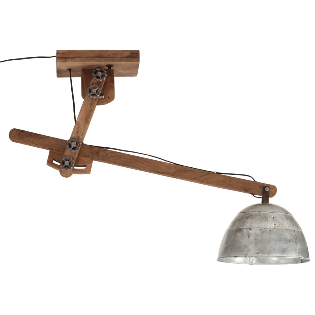 vidaXL Lampa sufitowa 25 W, srebro vintage, 105x30x65-108 cm, E27