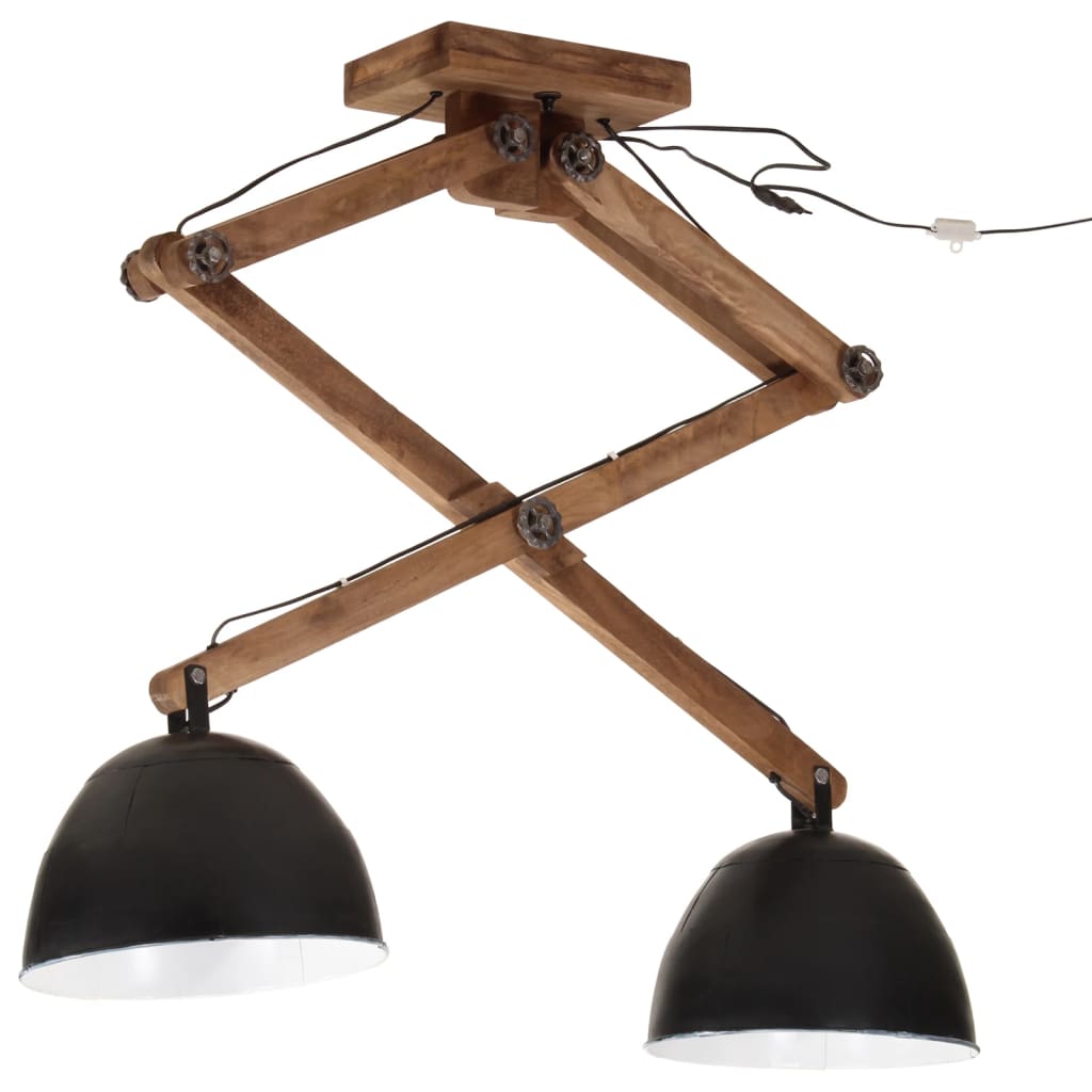vidaXL Lampa sufitowa 25 W, czarna, 29x18x85 cm, E27