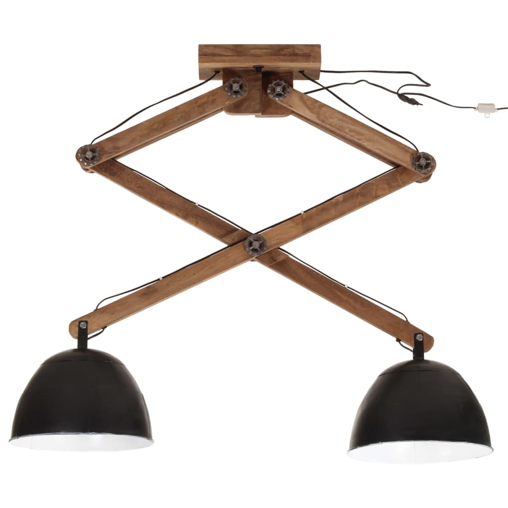vidaXL Lampa sufitowa 25 W, czarna, 29x18x85 cm, E27