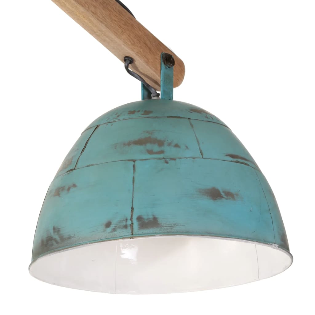 vidaXL Lampa sufitowa, 25 W, postarzany niebieski, 29x18x85 cm, E27