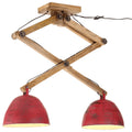 vidaXL Lampa sufitowa, 25 W, postarzany czerwony, 29x18x85 cm, E27