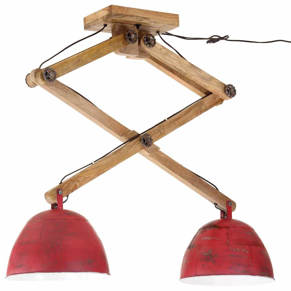 vidaXL Lampa sufitowa, 25 W, postarzany czerwony, 29x18x85 cm, E27