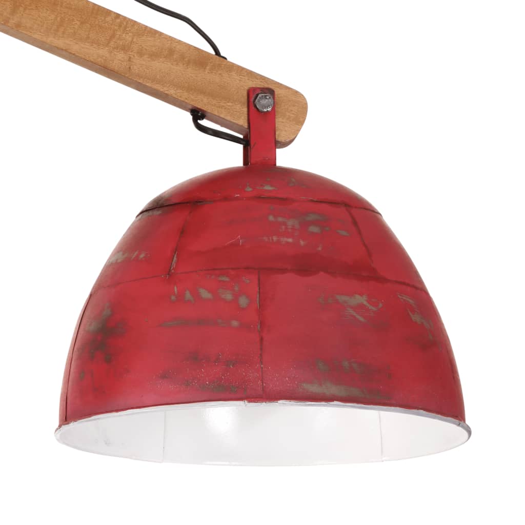 vidaXL Lampa sufitowa, 25 W, postarzany czerwony, 29x18x85 cm, E27
