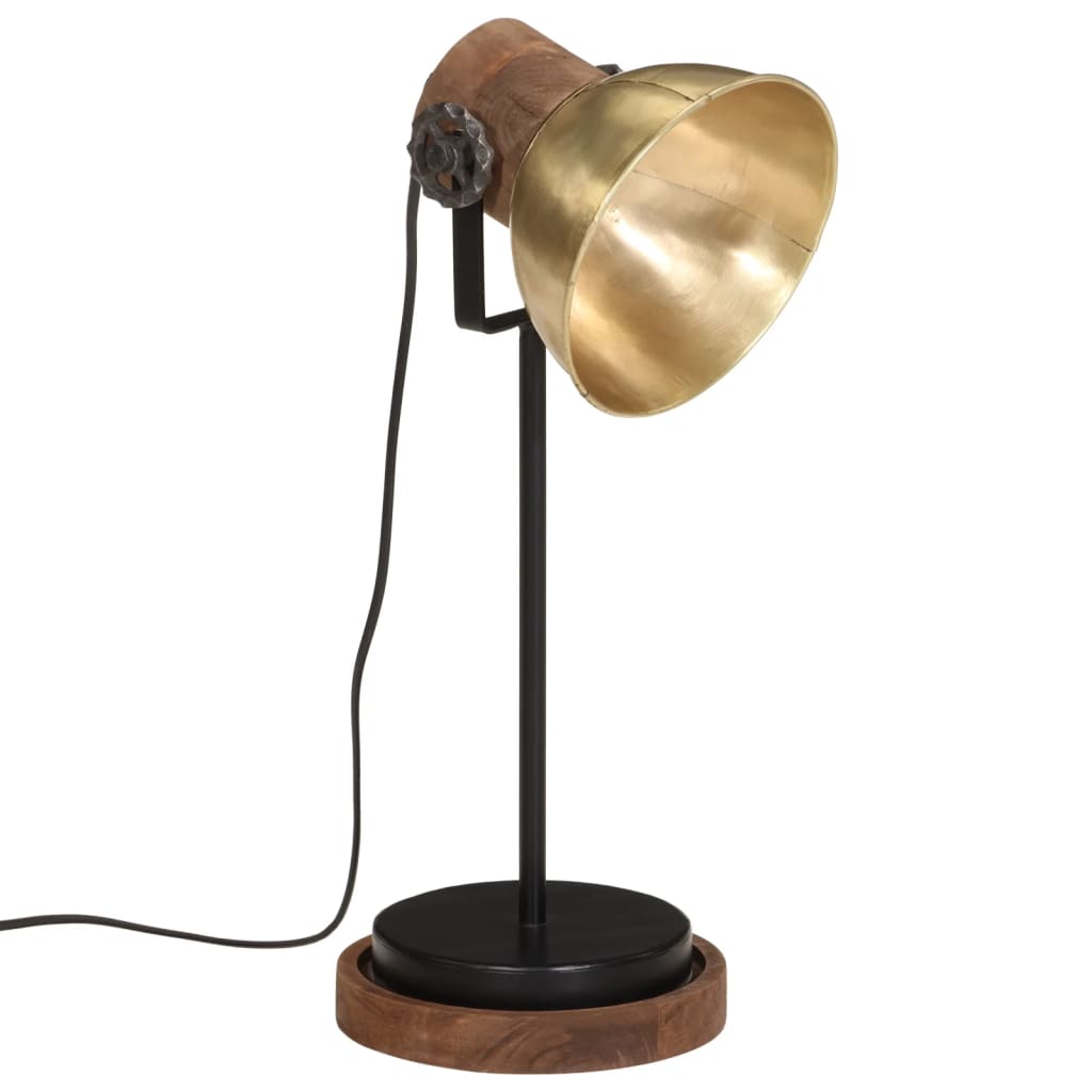 vidaXL Lampa stołowa, 25 W, antyczny mosiądz, 17x17x50 cm, E27