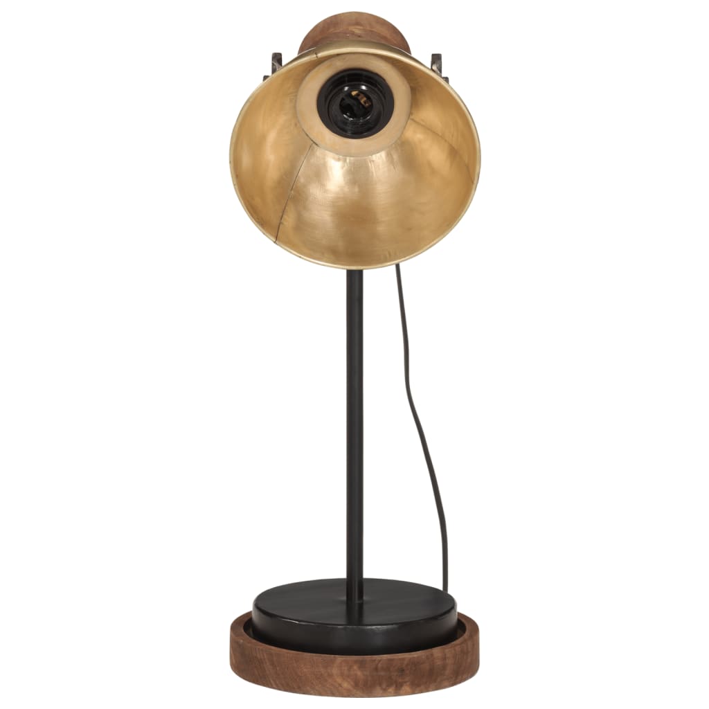 vidaXL Lampa stołowa, 25 W, antyczny mosiądz, 17x17x50 cm, E27