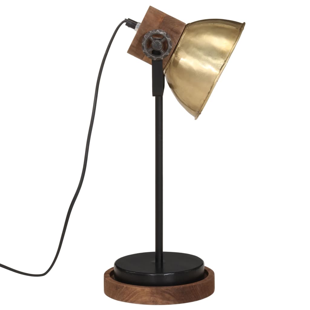 vidaXL Lampa stołowa, 25 W, antyczny mosiądz, 17x17x50 cm, E27