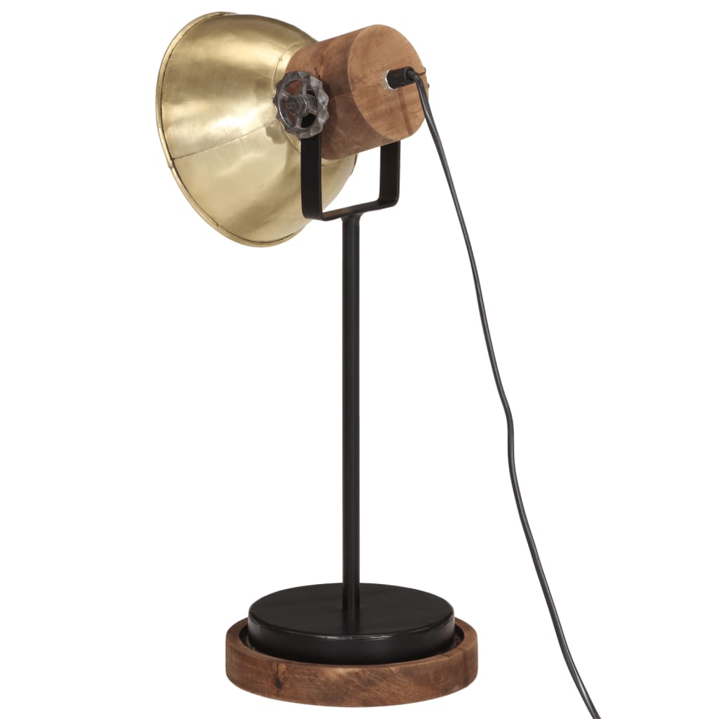 vidaXL Lampa stołowa, 25 W, antyczny mosiądz, 17x17x50 cm, E27
