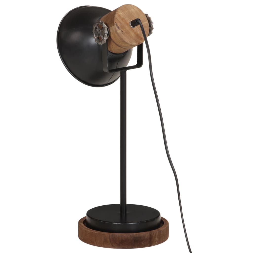 vidaXL Lampa stołowa, 25 W, czarna, 17x17x50 cm, E27