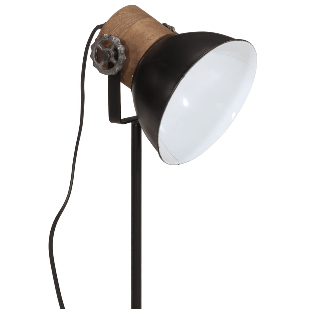 vidaXL Lampa stołowa, 25 W, czarna, 17x17x50 cm, E27