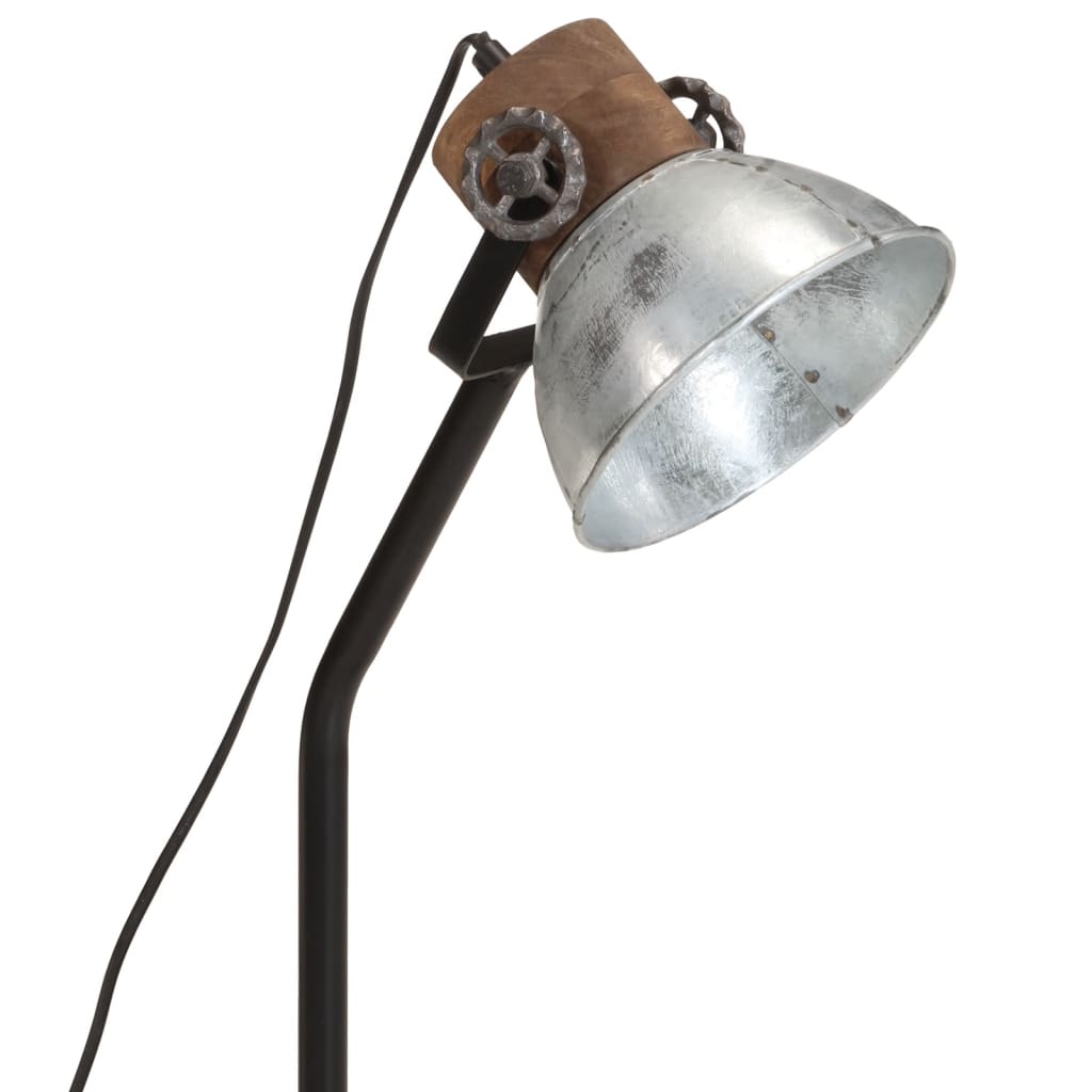 vidaXL Lampa stołowa, 25 W, srebrny vintage, 18x18x60 cm, E27